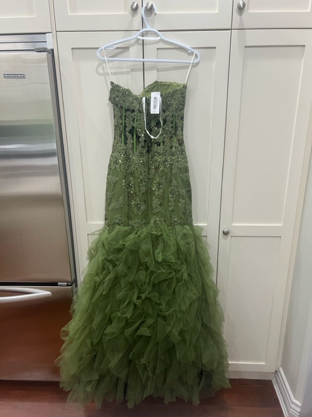 Jovani olive green mermaid prom dress - Picture 3 of 5